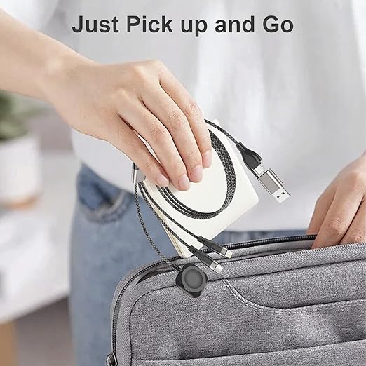 Portable Multi Fast Charging Cable for Apple Watch Charger/iPhone Charger,Travel Essential 3 in 2 USB A/Type C/Lightning USB C Cord Compatible with iWatch Ultra/SE/11-1/iPhone 17-11/4FT