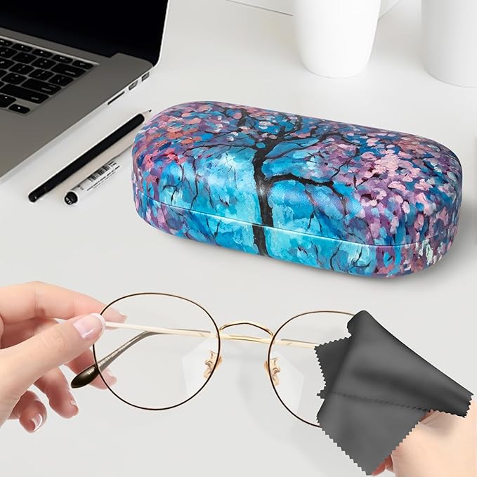 molshine Hard Shell Sunglasses Case,Classic Large Glasses Case for Women Men,Sunglass Eyeglasses