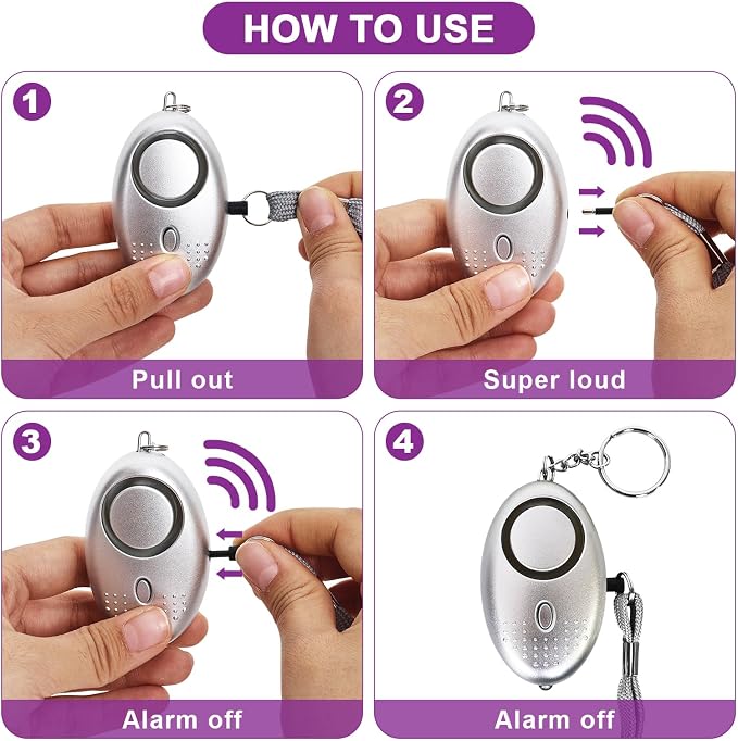 20 Pack Personal Alarms for Women, Keychain Sound Safety Alarm, Portable Personal Alarms Bulk for Travel & Home