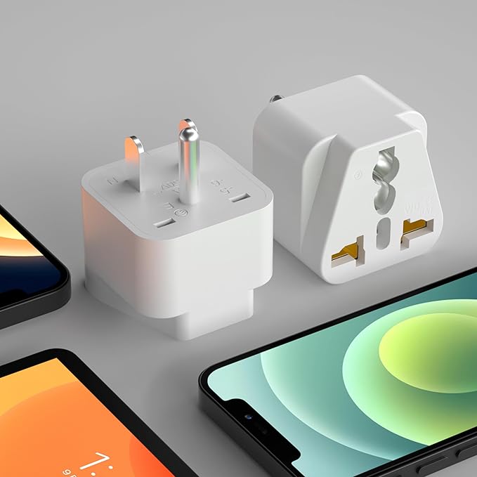 Bates Universal 3-Pack Travel Adapter: UK to US/European to American Plug Adaptor