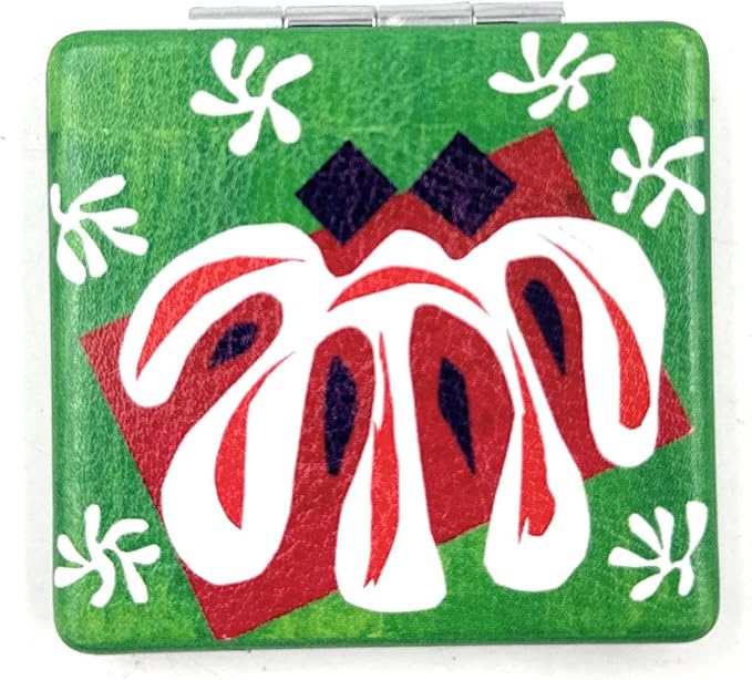 Artisist Symbols Gifts Fauvism Artwork Compact Mirrors for Purses Small Travel Mirrors with Green and Red Painting Double Sizes Magnifying