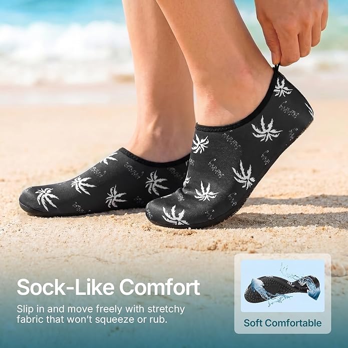 Water Shoes for Women Men Quick-Dry Aqua Socks Swim Beach Outfits Barefoot Yoga Exercise Wear Sport Accessories Pool Camping Must Haves River Hiking Adult Youth Size