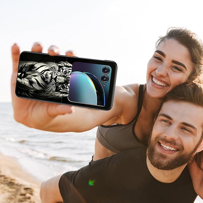 for Motorola Moto Razr Plus 2024 Case,for Moto Razr 50 Ultra Case Cute Slim Hard PC Thin Anti-Scratches Shockproof Protective Phone Cover for Motorola 50 Ultra,Cool Black Tiger