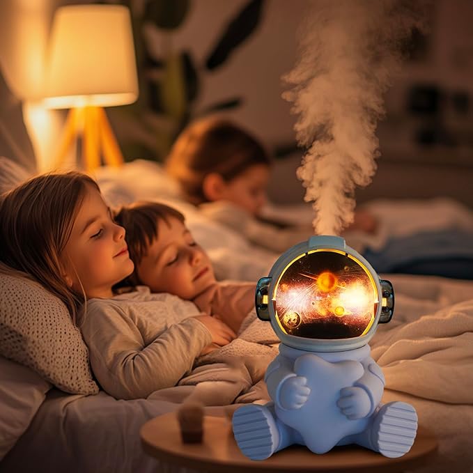Astronaut Humidifier – Portable Mini Humidifier with LED Light, USB Powered for Bedroom, Office, Travel Use, Fun & Functional Air Freshener (Astronaut humidifier with Star)