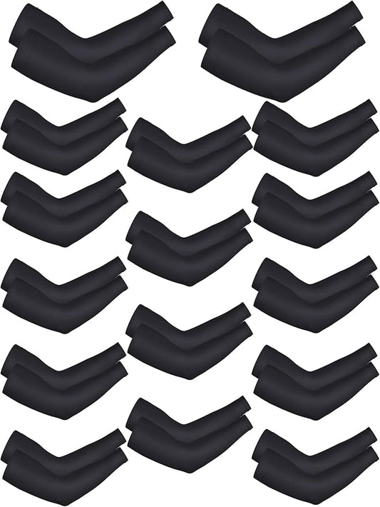 Bememo 16 Pairs UV Sun Protection Arm Sleeves for Men Women Cooling Arm Sleeves for Sports Workouts Tattoo Covers