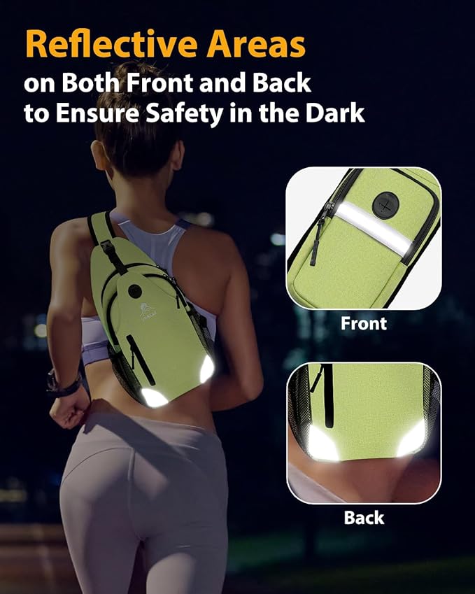Sling Backpack for Women & Men, Crossbody Travel Bag with Water Bottle Holders, 17 Pockets, Quick-Access Phone Pocket, Hidden Security Pocket, Fits 11" Tablet, for Daily Carry, Travel, Theme Parks