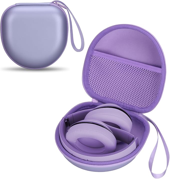 Headphone Case Compatible with JBL/Beats/BERIBES/Jlab/Picun/TOZO/KVIDIO/Soundcore Anker/Skullcandy Noise Cancelling Over-Ear Headphones, Pearl Purple