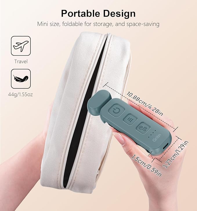 Gritin Reading Light, Rechargeable Book Light for Reading in Bed - Eye Caring 3 Color Temperatures,5-Level Dimmable Brightness,Long Lasting,Compact Size Clip on Book Reading Light-Pacific Blue