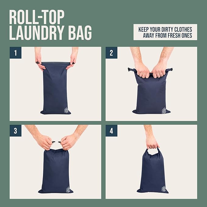 Large Compression Packing Cubes for Travel-Packing Cube Luggage Organizers 7 Piece Set for Checked Luggage-Ultralight, Expandable/Compression Bags by TRIPPED Travel Gear (Navy/White)