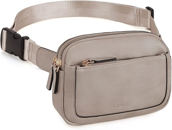 CLUCI Fanny Packs for Women Cross body, Belt Bag for Women, Mini Everywhere Crossbody Waist Bag Adjustable Strap, Vegan Leather Women's Fanny Pack