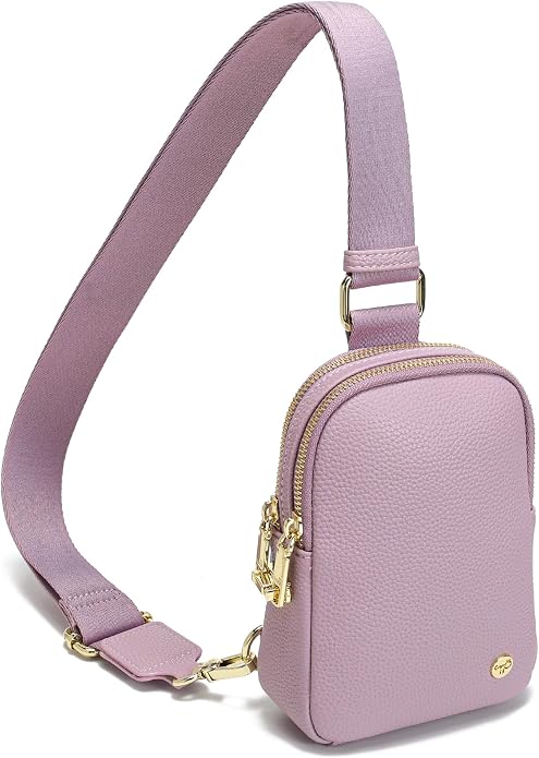 INICAT Anti Theft Crossbody Bag for Women, Small RFID Blocking Sling Purse with Zipper Lock for Travel, Vegan Leather