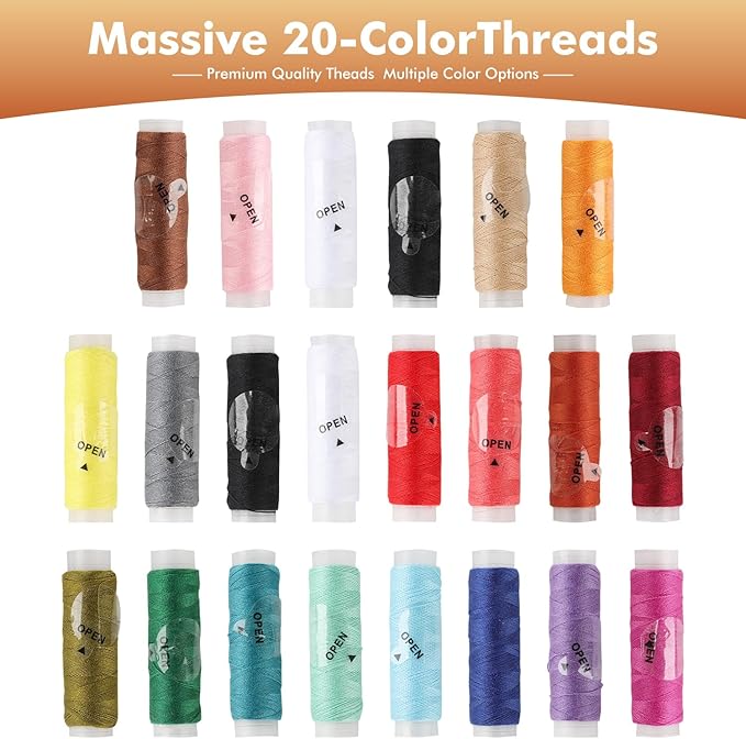 198pcs Sewing Kit for Adults Portable Travel Sewing Set,Dorm Room Essentials for Girls, Including Emergency Repair Tools Such as Needle and Thread, Scissors, Marker pens Needle and Thread kit (Mint)