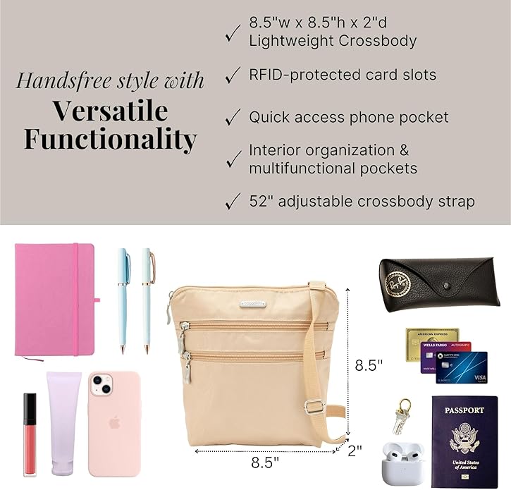 Baggallini Women's Essential Crossbody Bags