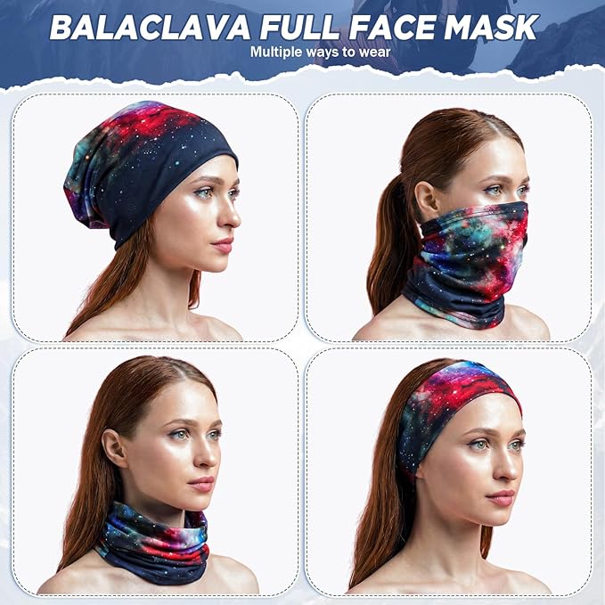Cuffbow 12 Pack Neck Gaiters Face Mask Balaclava for Men Women Cooling Neck Gaiter Summer UV Protection Scarf