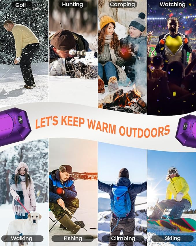 AI Hand Warmers Rechargeable 2 Pack, Electric Handwarmers Reusable, AI Smart Safe Heat Long Lasting Portable Pocket Heater, Warm Gifts for Men Women Outdoor Indoor Hiking Studying Hunting Golf Camping