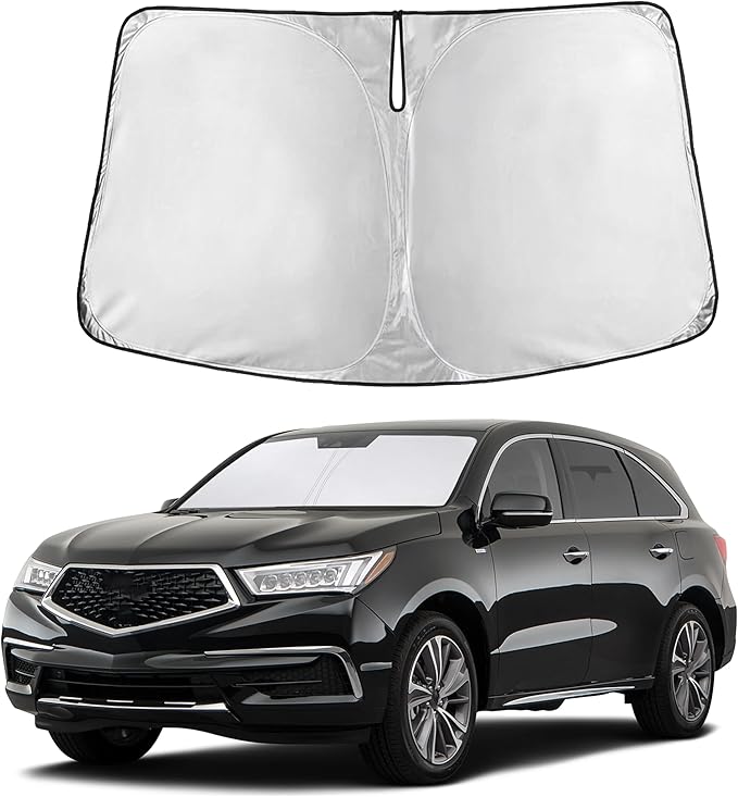 Autovir Windshield Sun Shade Fit for 2014-2018 2019 2020 Acura MDX Sunshade, Front Car Window Shades Sun Visor, Blocks UV Rays & Heat, Car Accessories
