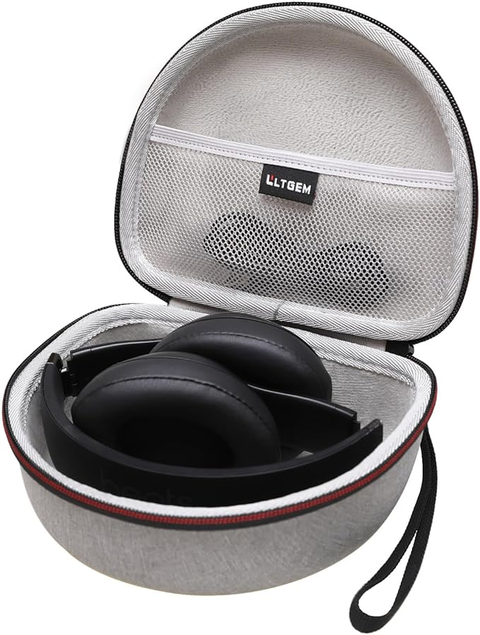 Headphone Case Compatible with Beats Studio Pro/Solo 4 / Studio 3 / Solo 3 / Picun B8 / BERIBES/JLab JBuds Lux ANC Wireless Bluetooth Noise Cancelling Headphones, Light Gray(Case Only)