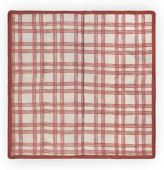 Little Unicorn 5'x5' Outdoor Family Picnic & Beach Blanket | Durable & Water-Resistant Fabric | Compact Fold & Easily Wipes Clean | Zipper Pocket (Picnic Plaid)