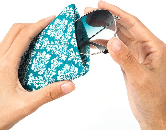 TRIUMPH VISION Squeeze Leather Sunglasses Pouch - 3 Pack Glasses Case Soft Eyeglass Sleeve Pouch Holder
