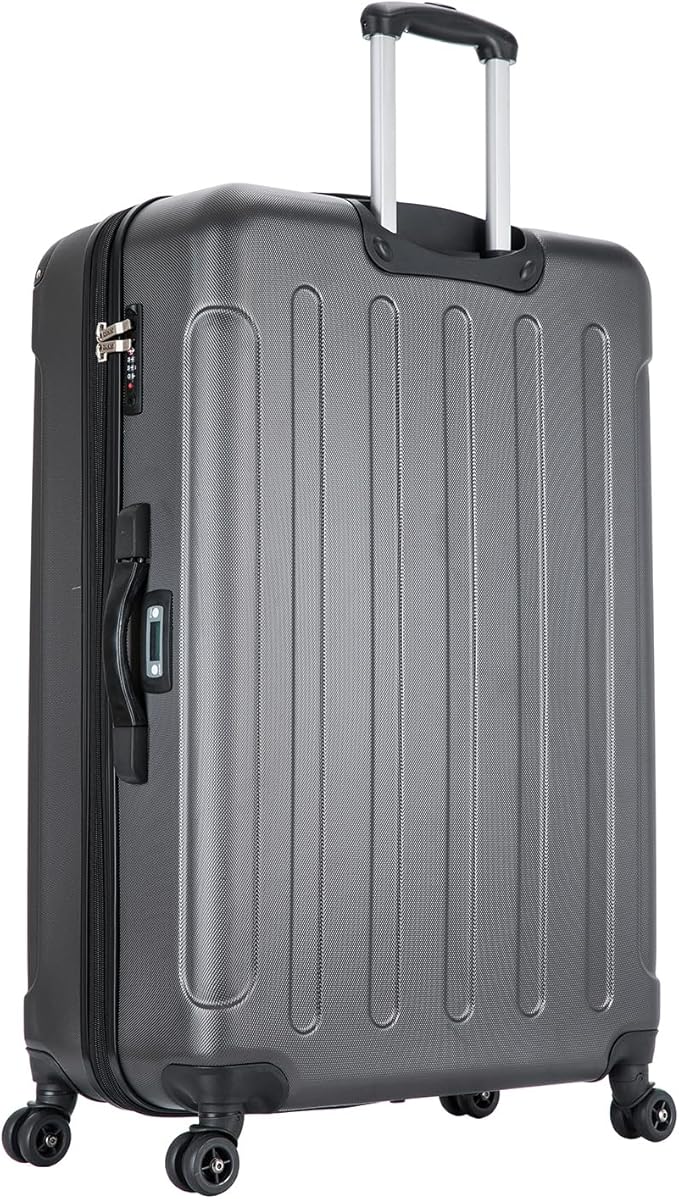 DUKAP INTELY Hardside Luggage Set with Spinner Wheel | Spacious Traveling Suitcase, Travel Suitcases with TSA Lock and Ergonomic GEL Handle | 3 Piece Set (20"/28"/32") | Grey