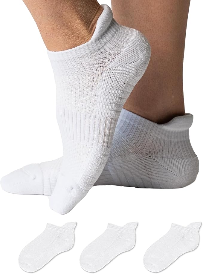 Viasox Ankle Compression Socks for Women & Men 3 Pack, 14 mmHg Support Improves Circulation, Extra Cushioned