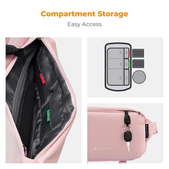 K&F CONCEPT Camera Sling Bag Crossbody Bag Waterproof Camera Shoulder Backpack DSLR/SLR/Mirrorless Camera Case