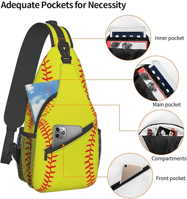 Sling Backpack Unisex Crossbody Chest Bag Shoulder Chest Bag For Women Men Hiking Travel