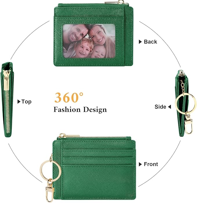 Sodsay Card Case Slim Front Pocket Wallet for Women Credit Card Holder with Keychain | Slim, Credit Card Holder, Front Pocket, with Keychain | Slim