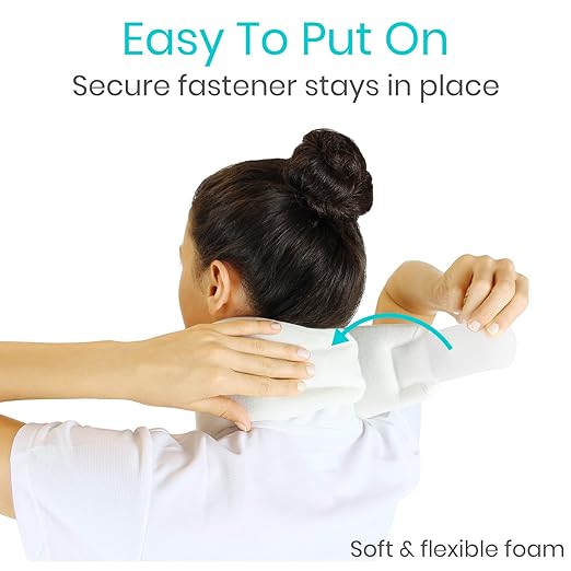 Vive Cervical Collar Neck Brace for Neck Pain and Support for Women & Men - Soft Foam Brace for Pain Relief - Comfortable Corrector Wrap for Posture, Sleeping, Radiculopathy, & Spine (White, 4 inch)