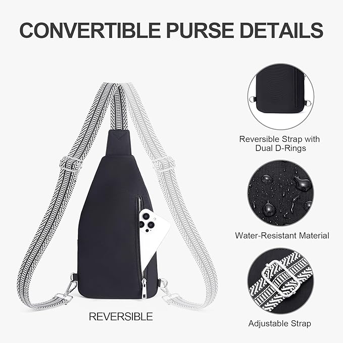 Small Sling Bag for Women, Puffer Crossbody Bag Anti Theft Travel RFID Purses Fanny Packs for Travel Hiking