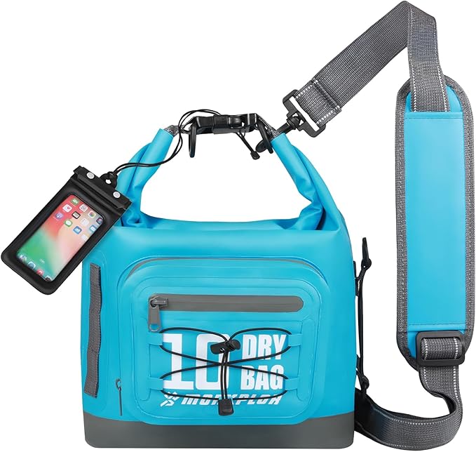 MORXPLOR Dry Bag Waterproof,5L/10L/20L/30L/40L/55L Roll Top Dry Bag Backpack with WaterProof Phone Case for Swim,Kayak