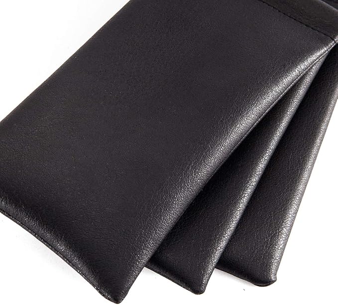 TRIUMPH VISION Squeeze Leather Sunglasses Pouch - 3 Pack Glasses Case Soft Eyeglass Sleeve Pouch Holder