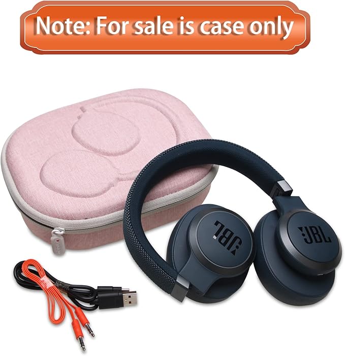 LTGEM Case Compatible with JBL Tune 510BT / Junior 320BT / Junior 320 / 770NC / 720BT / 520BT / 520C / 670NC, for JBL Live 770NC / 670NC / 680NC / 780NC Headphones, Pink+Black