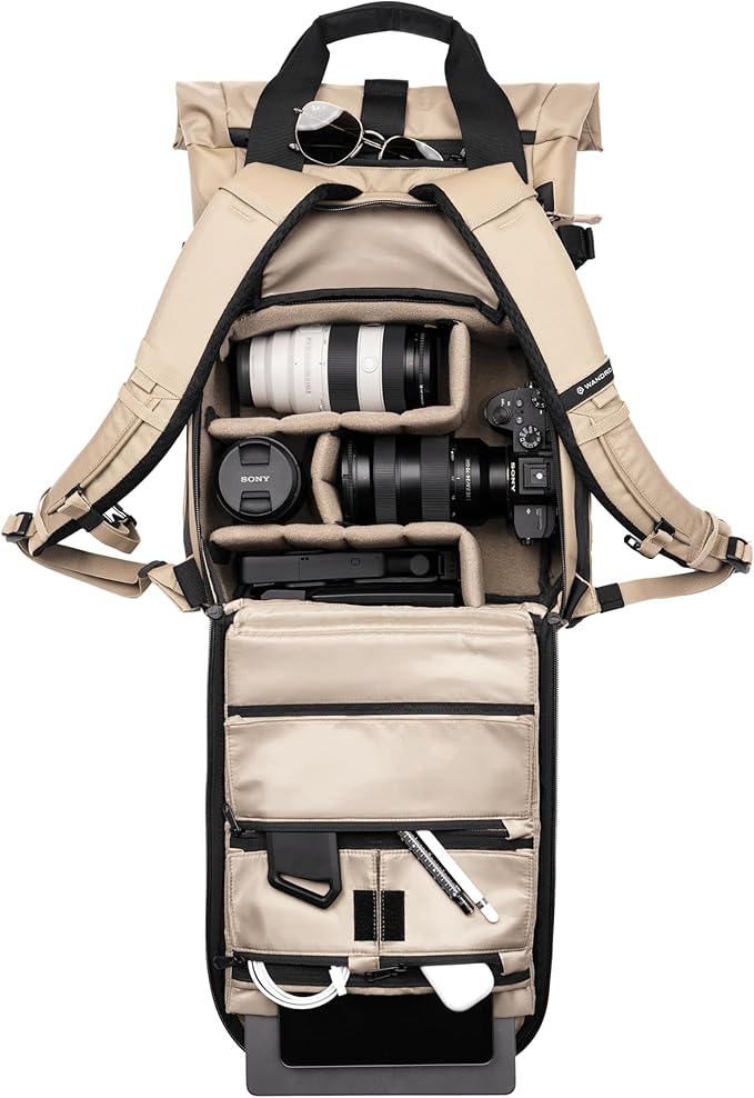 WANDRD PRVKE Rolltop 15L V4 Photography Bundle – Compact Travel Camera Backpack with Essential Camera Cube and Laptop Sleeve