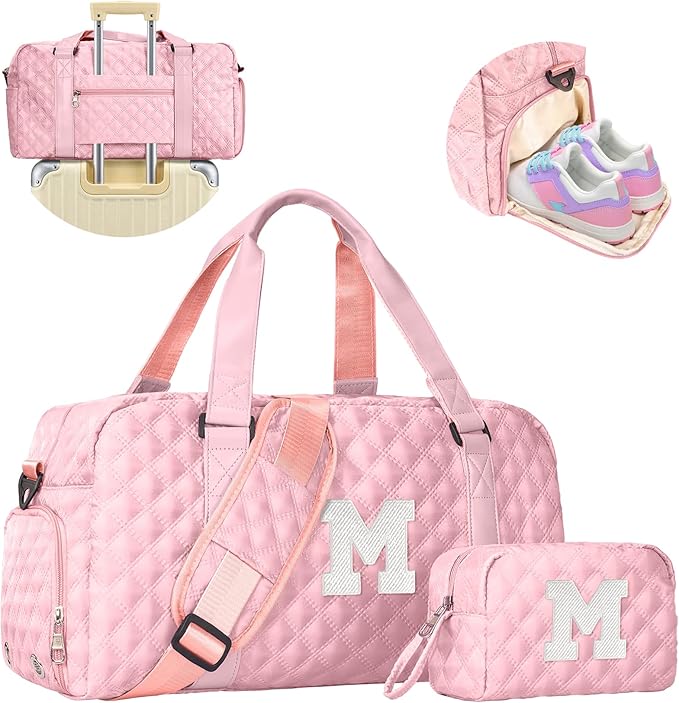 Dance Duffle Bag Women Girls Gift: Letter Carry on bags, Dance Cheer bag Sports for Girl, Kid Gymnastics Bags, graduation gifts Birthday Gifts for Women Kids Teens Mom Friends