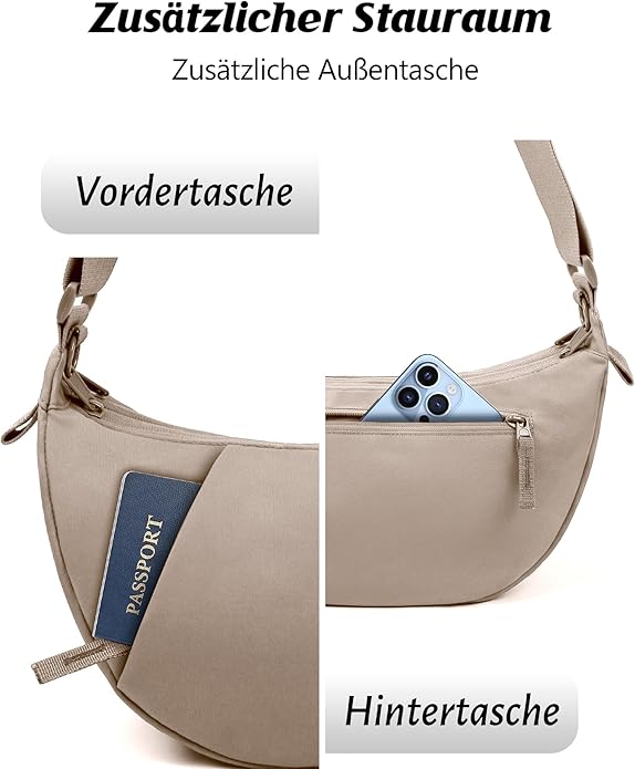 Crossbody Bag Lightweight Water Resistant Shoulder Bag Anti-Theft Handbag for Travel Daily Work Shopping
