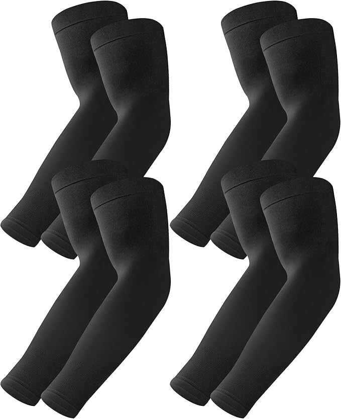 BHYTAKI UV Sun Protection Arm Sleeves, UPF 50 Sports Cooling Arm Compression Sleeves for Men Women Teenager