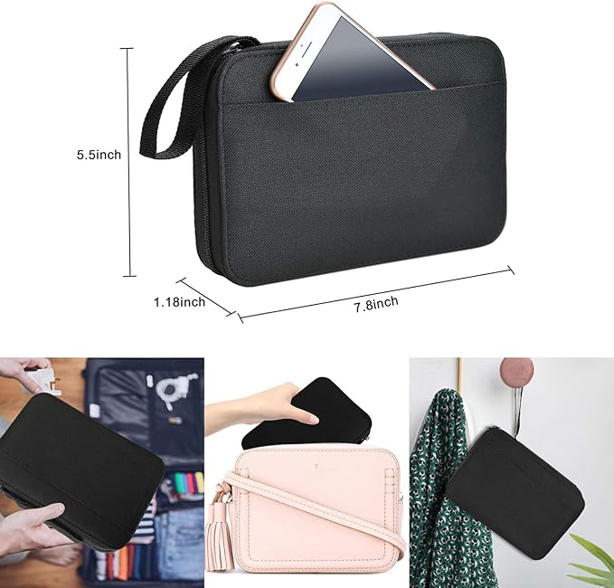 Marcoon Sewing KIT, DIY Sewing Supplies with Sewing Accessories, Portable Mini Sewing Kit for Beginner, Traveller and Emergency Clothing Fixes, with Premium Black Carrying Case (B)