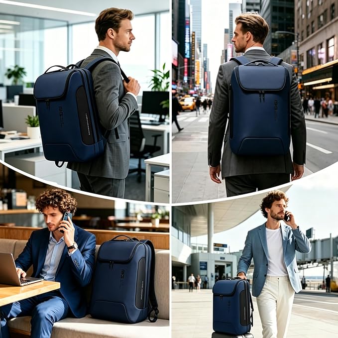 BANGE Laptop Backpack for 17.3Inch Notebook,Waterproof Travel Backpacks,High Tech Backpack with Water Bottle, Business Backpacks for Men and Women
