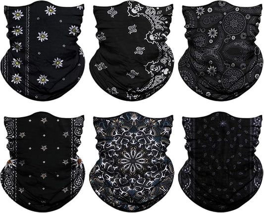 Venswell Neck Gaiter Face Mask Men Women,Seamless Bandana Rave Face Cover Scarf Mask,Balaclava,Headband, Head Wrap,Headwear