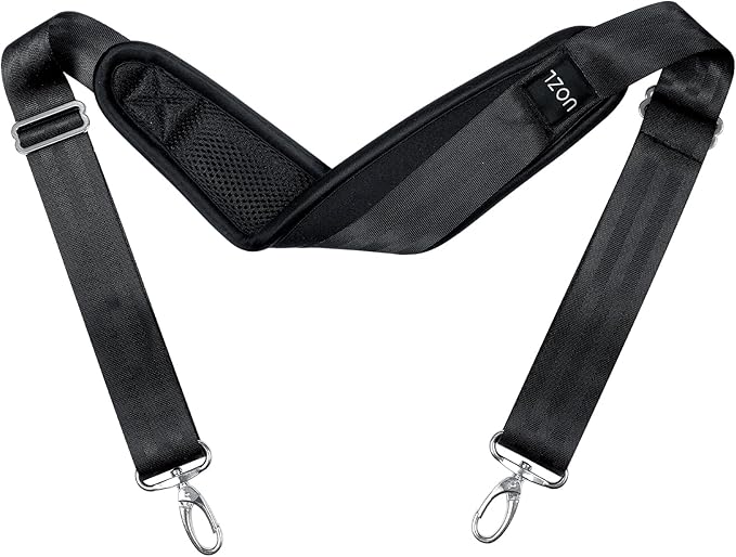 67 Inch Shoulder Straps, Soft with Ultra-Thick Fixed Shoulder Pad, Two Way Independently Adjustable Buckle Replacement Straps for Laptop Bag Messenger Bag Tool Bag Luggage,Black