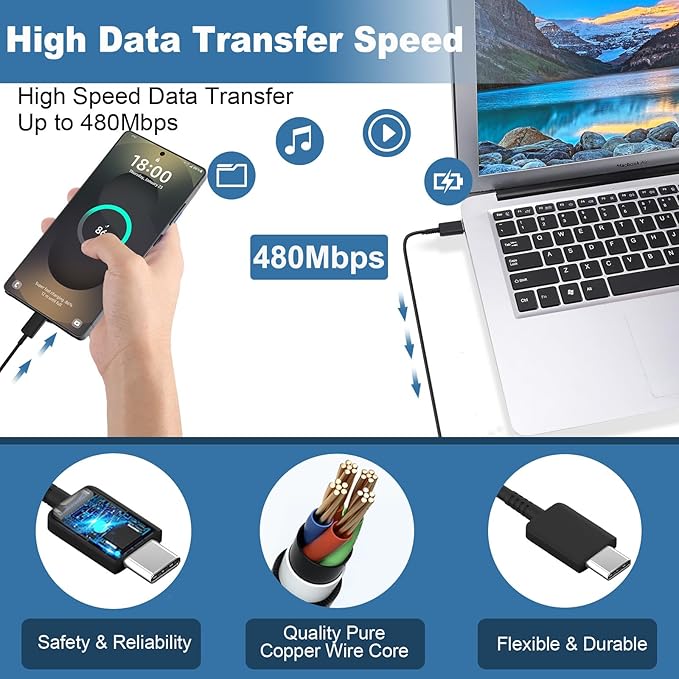 USB C Charger,25W Type C Charger Super Fast Wall Block &12Ft Android Phone Charger Cable Cord for Samsung Galaxy S26/S25/S25 ULtra/S25+/S24/S24 Ultra/S24+/S23/S23 Ultra/S23+/S22/S22 Ultra/S22+/S21