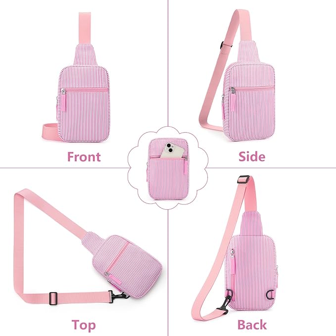 Birthday Gifts for 8 9 10 11 12 Year Old Teens Girls Kids, Fanny Pack Crossbody Bag Sling Belt Bags Purse, Dorm Travel Essentials for Girls Fashion, Preppy Tween Teen Girl Gift Trendy Stuff