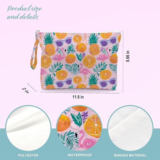 BELLOWDEER Beach Bags for Women, Wet Bag Cosmetic Bag for Beach Toiletries, Summer Travel Essentials, Gifts for Women