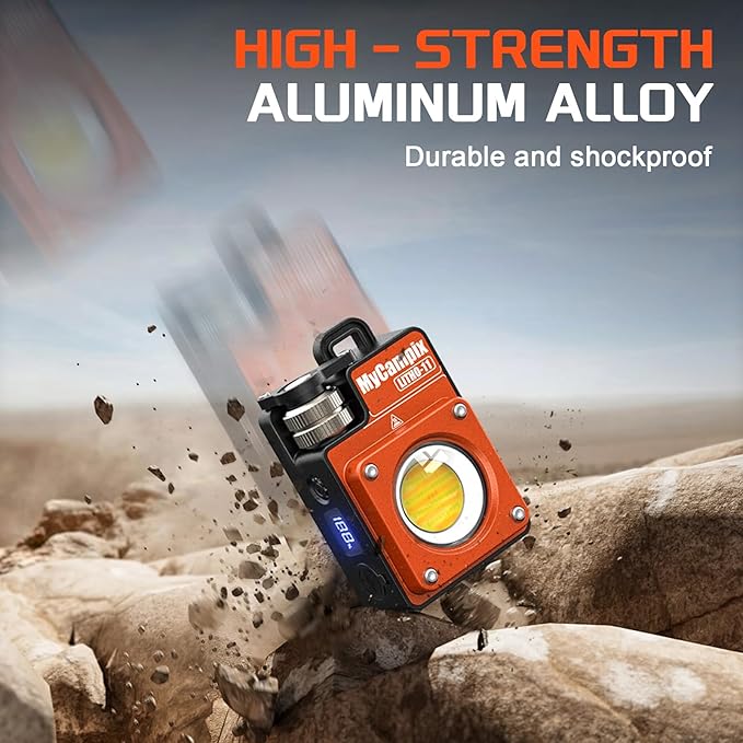 Portable Camping Light, 3500LM Adjustable LED Camping Lantern Rechargeable with 2.5-15H Runtime&Screen, Alloy Waterproof Camp Light for Power Outages, Emergency, Hurricane(2-Pack Orange)