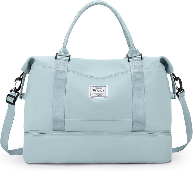 Travel Duffel Bag with Shoes Compartment, Overnight Weekender Bags for Women,Carry on Personal Item Bag