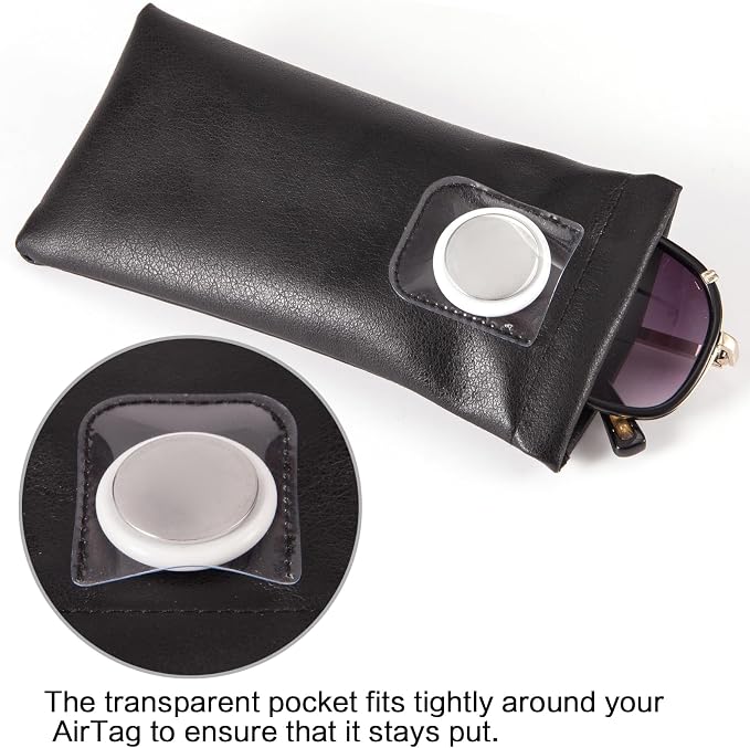 TRIUMPH VISION Squeeze Leather Sunglasses Pouch - 3 Pack Glasses Case Soft Eyeglass Sleeve Pouch Holder