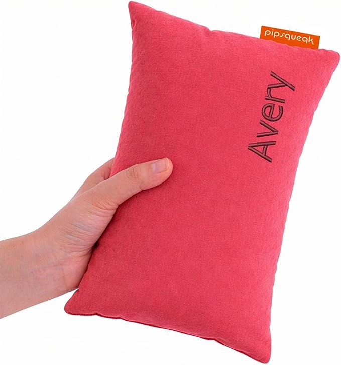 Pipsqueak Microfiber Pillow - Small, Mini, Tiny - 11 x 7 in - Perfect for Travel, Cars, Airplanes, Camping, Dogs, Toddlers, Kids, Lumbar, Knees and Neck - Ages 2 Yrs and Up