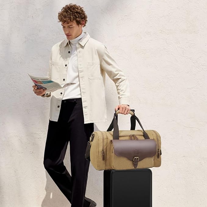 22L Lightweight Travel Duffle Bag - Approved Under Seat Carry-On, Multi-Pocket Weekender Gym Bag with Adjustable Straps, Unisex Overnight Bag for Men & Women