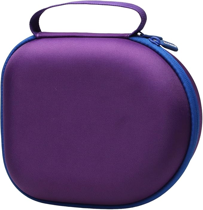 Headphone Headset Case Compatible with Audio-Technica ATH-M20x/JBL/Raycon/Soundcore Anker/Sony/Beats/JLab/TOZO/Logitech/BERIBES/KVIDIO Headphones, Large Headphone Case Hard Shell(Deep Purple)